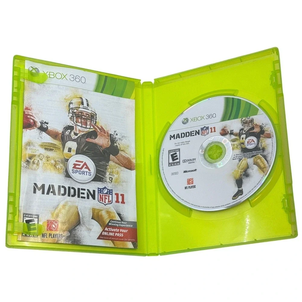 Madden NFL 11 Microsoft Xbox 360 EA Sports Football Game Drew Brees CIB NTSC
